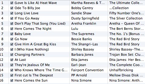 My Women Singers Playlist Clattermonger's Women Singers Playlist